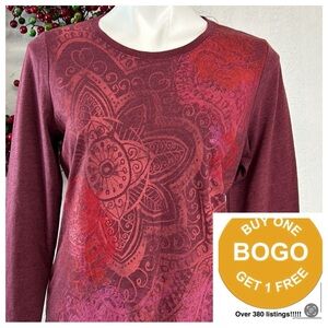 Kohl’s Sonoma Graphic Long sleeve tee shirt size med NWT